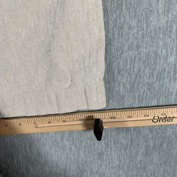 Sovere Pants Womens Medium Beige High Rise Wide Leg Linen Blend Pleated - Picture 9 of 11